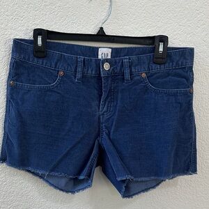 GAP Women's Dark Blue Suede Shorts
